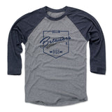 Mens Baseball T-Shirt Navy / Heather Gray